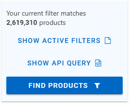 Image of keepa filter matches with just 2619310 filter matches remaining.