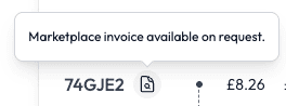 Qogita marketplace invoice icon on product listing