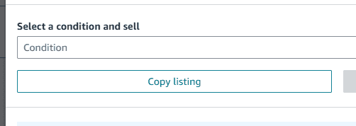 Selecting New condition and Sell This Product
