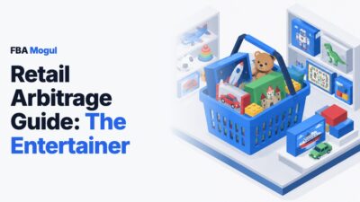 Retail Arbitrage Guide: The Entertainer: isometric shopping basket overflowing with boxed toys, building sets and board games